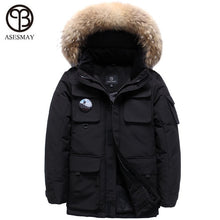 Load image into Gallery viewer, Asesmay brand 2019 men fashion winter jacket stylish mens winter coat parka jacket thick warm goose feather hooded fur outerwear