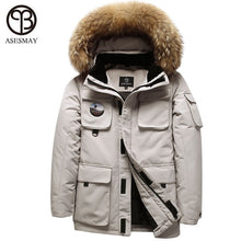 Load image into Gallery viewer, Asesmay brand 2019 men fashion winter jacket stylish mens winter coat parka jacket thick warm goose feather hooded fur outerwear